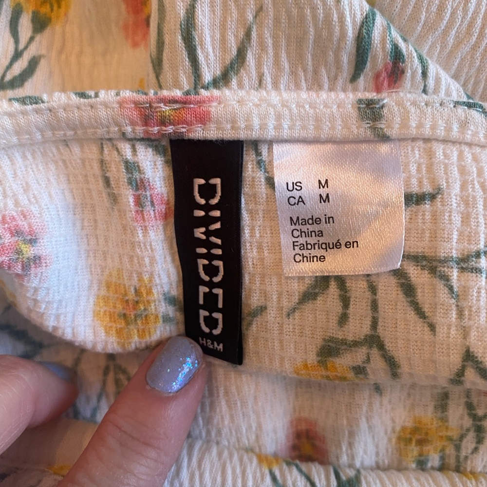 Divided Cream Floral Ruffled Sundress - Picture 9 of 12